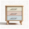 Wooden nightstand with two drawers and white finish 60 x 40 x 50cm